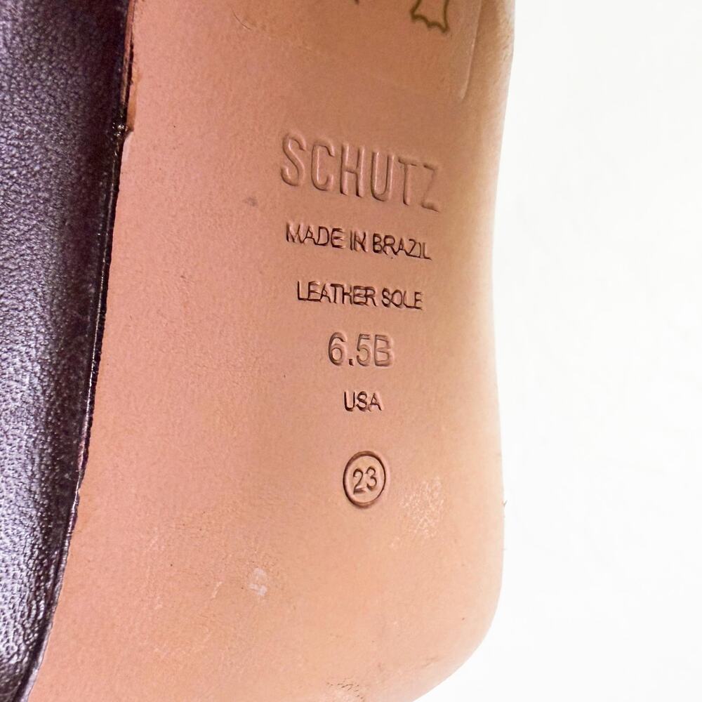 Schutz Aberdeen 70s Y2K Chocolate Brown Block High Heels Platform Boots 6.5 NWT - Picture 11 of 12
